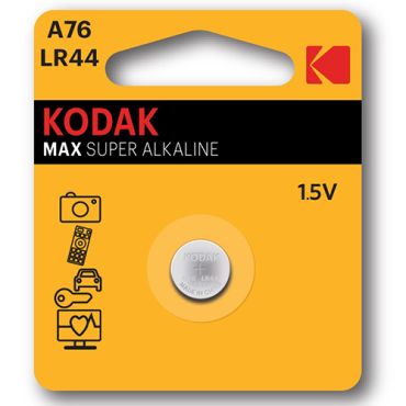 KODAK ULTRA KA76 BLx1 LR44  ALCALINA 357-303 KB3155     F