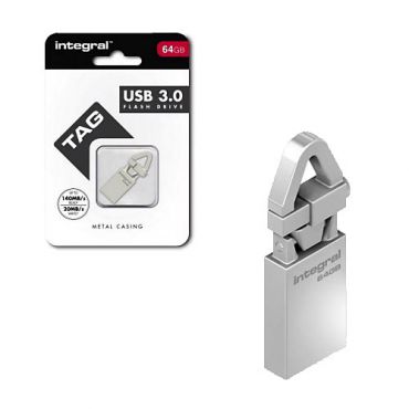 INTEGRAL USB DRIVE 64GB TAG  3.0 INFD64GBTAG3.0        ***