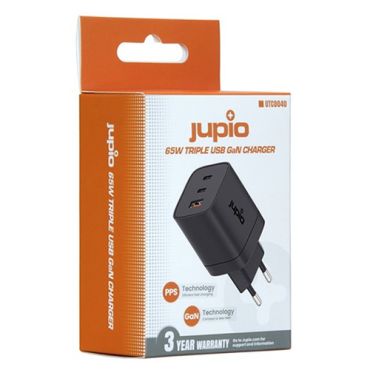 JUPIO TRASFORMATORE TRIPLO  65W 2C1A GAN UTC0040