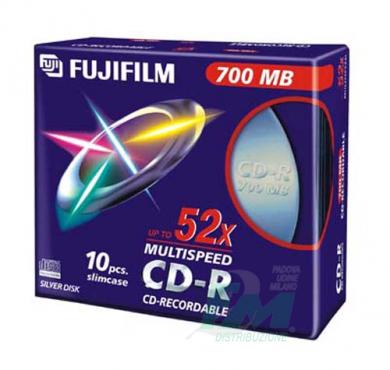 FUJI CD-R 700Mb BOX x10PZ SLIM  47444                     ***