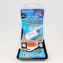 REPORTER CARD READER MICRO USB  02266 DOPPIA PORTA USB